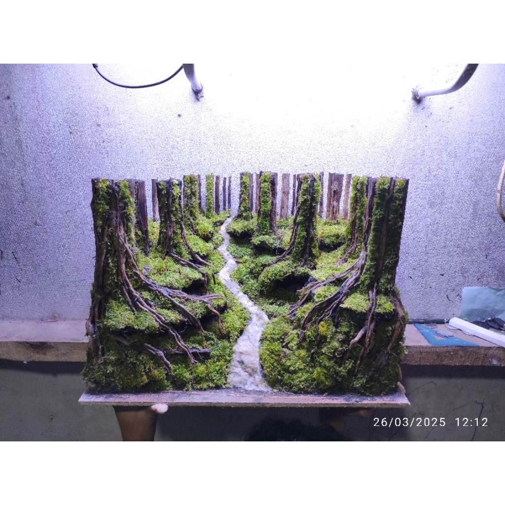 hardscape jungle buat tank 40.25.25.cm sudah siap pakai