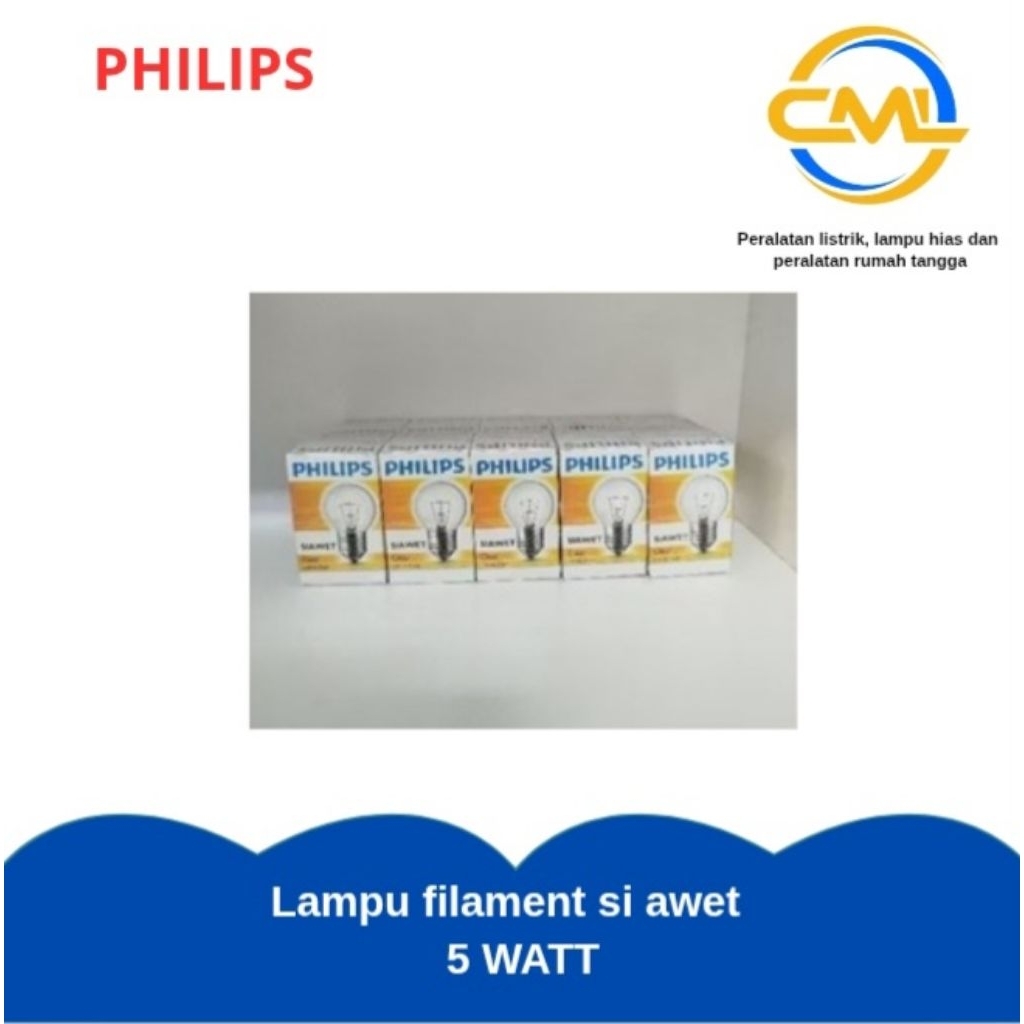 lampu filament Philips siawet 5 watt