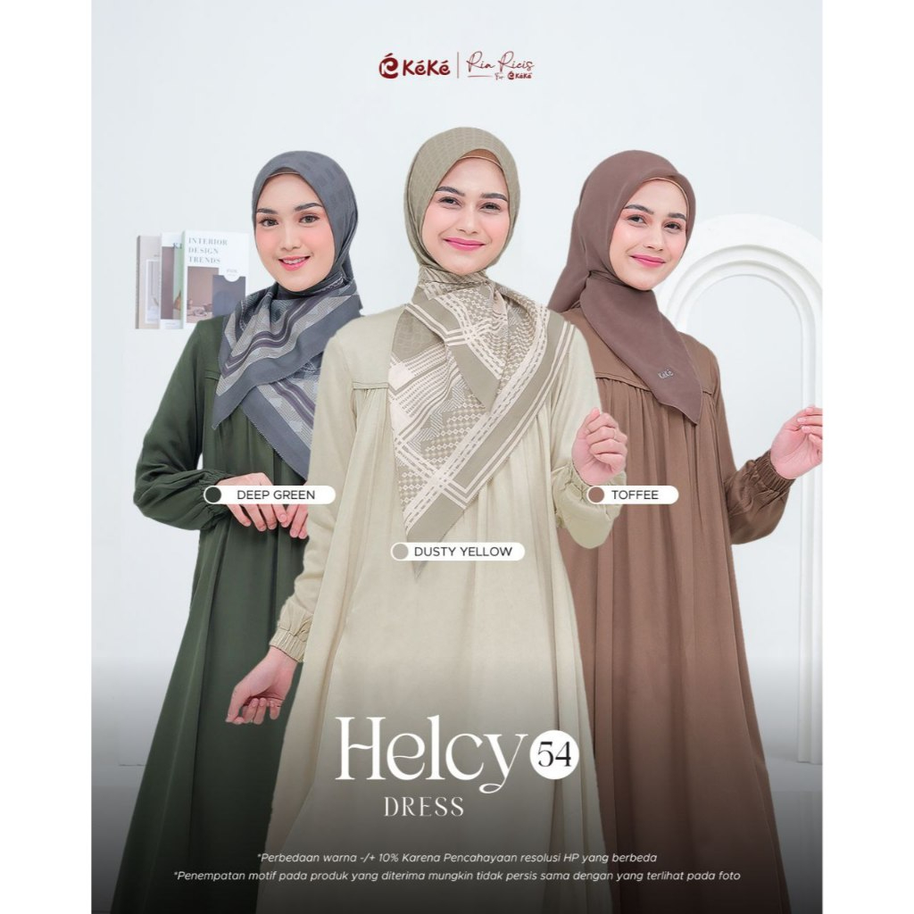HELCY 54 GAMIS KEKE COCOK UNTUK OUTFIT KONDANGAN LEBARAN KEKINIAN TERBARUU