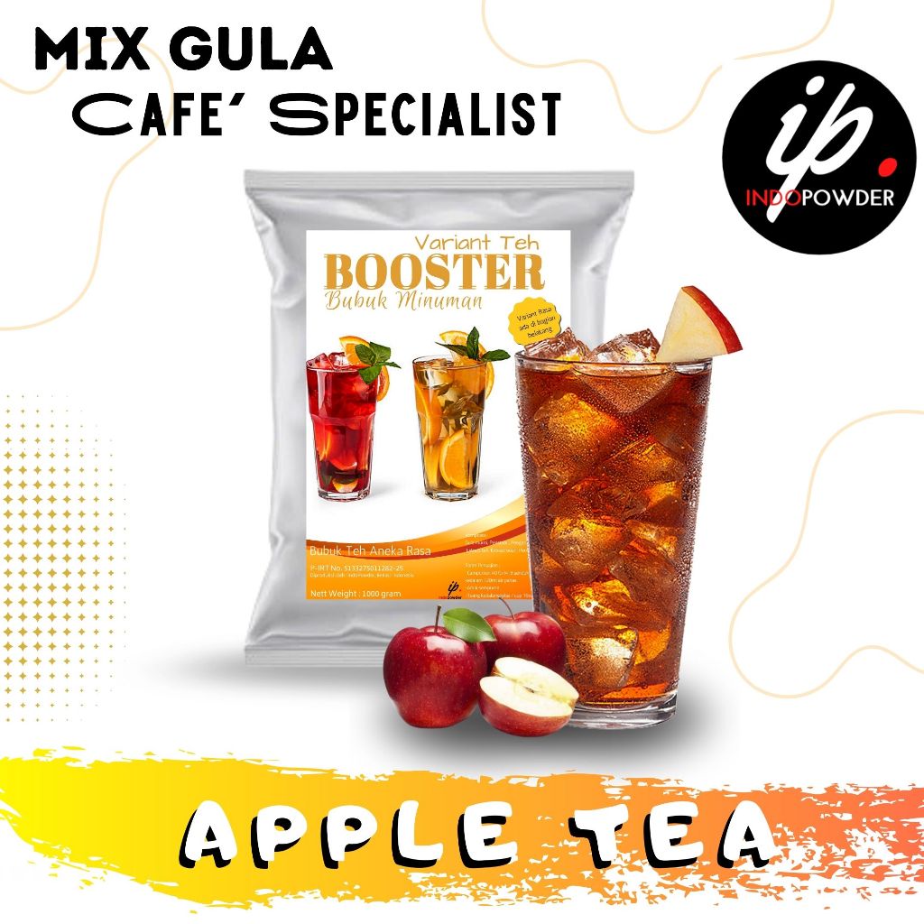 

Indopowder - Bubuk Minuman APPLE TEA / TEH RASA APEL 1Kg untuk Cafe, Waralaba dan Minuman Kekinian