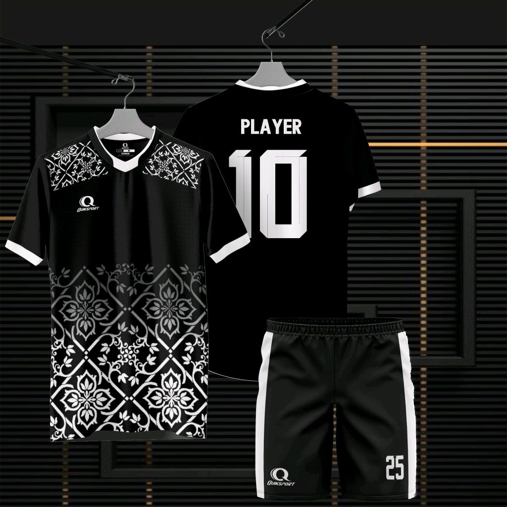 Jersey dewasa futsal voli badminton sepakbola JERSEY hitam putih