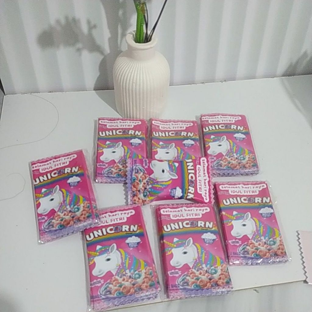 

ANGPAO PERMEN KEMBUNG LEBARAN UNIK MOTIF UNICORN TEBAL