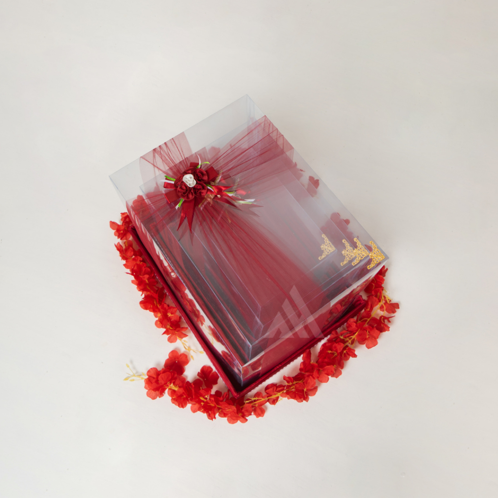 

Kotak Seserahan Pernikahan box hantaran mika fullset jumbo isi 4