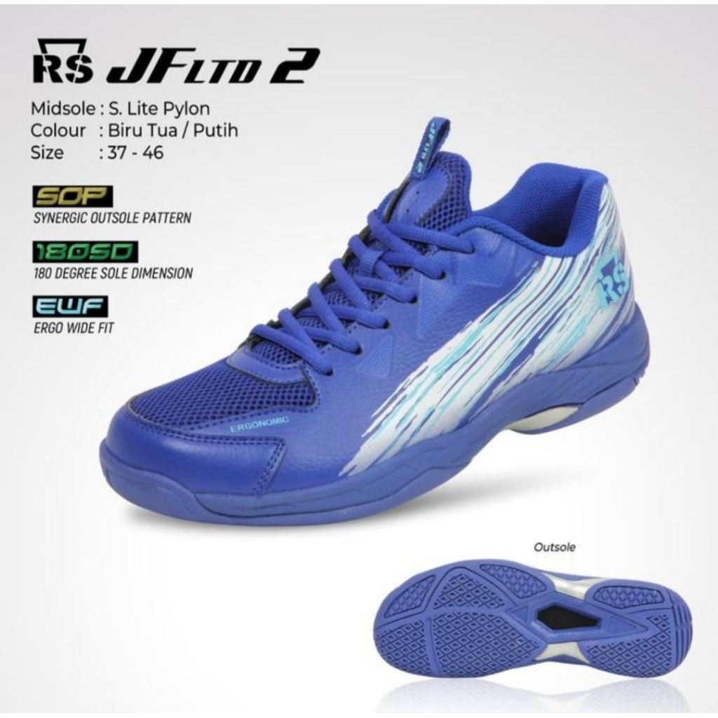 Sepatu Badminton Rs JF LTD 2 100 % Original