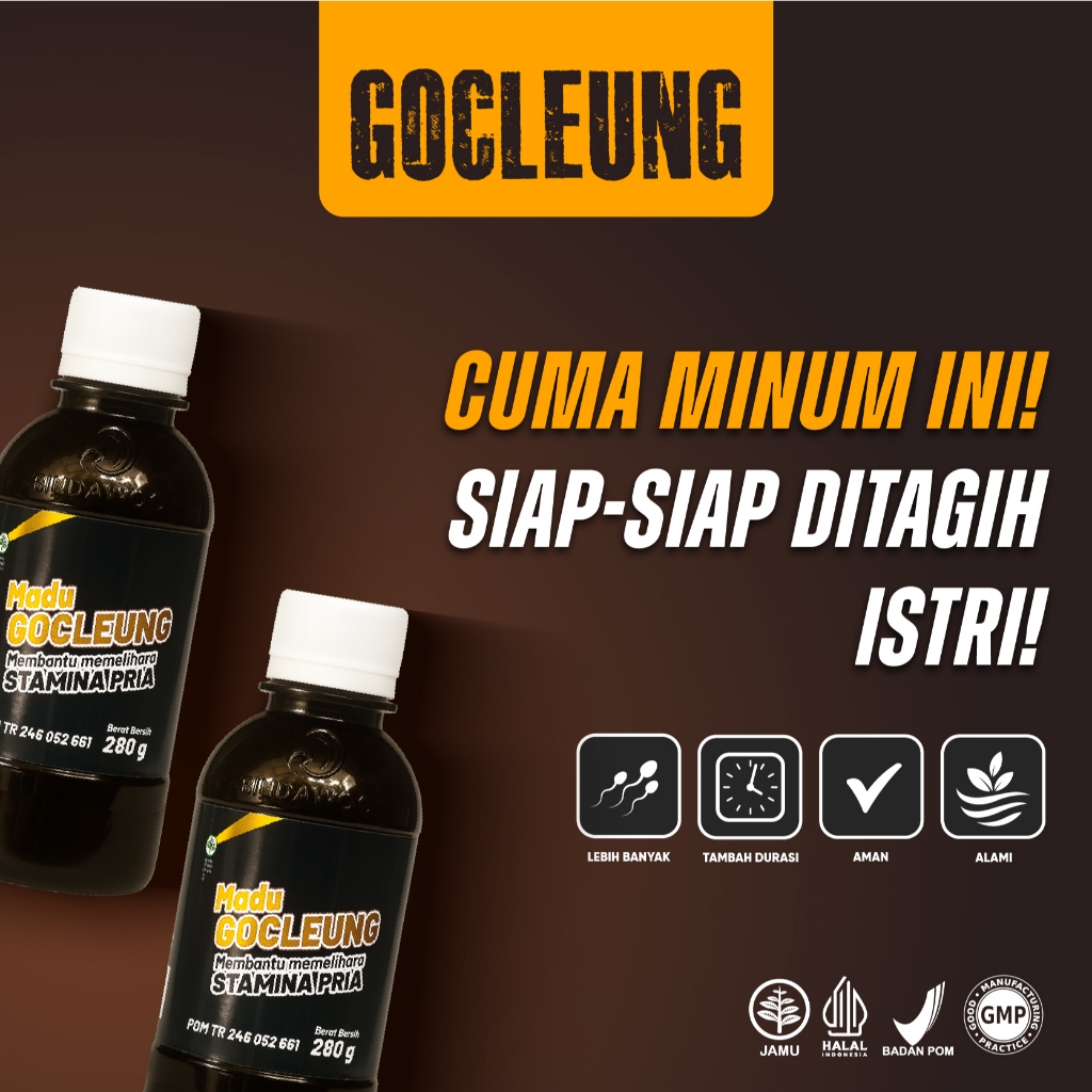 Madu Premium Gocleung Radix Pasak Bumi | Suplemen Herbal Pria Dewasa Penunjang Vitalitas 280gr