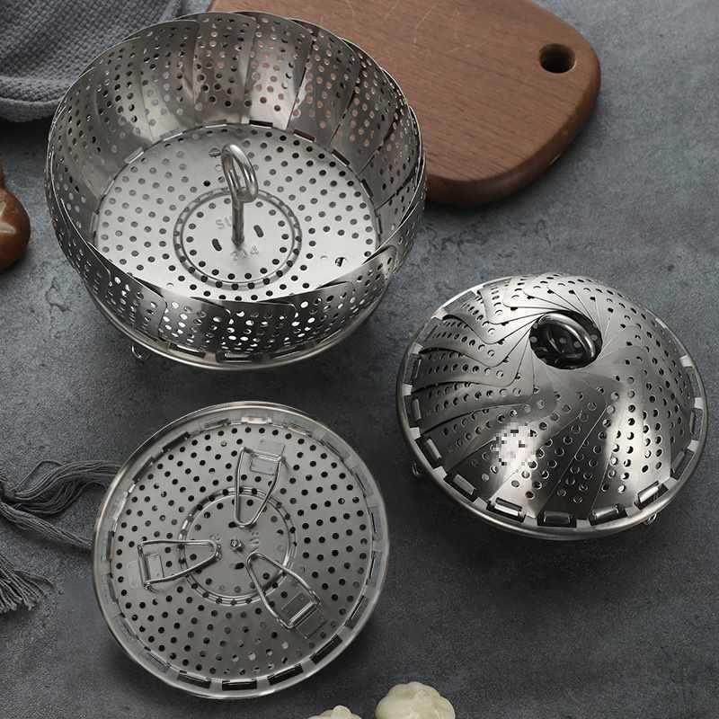 Tatakan Kukusan Bunga Stainless Serbaguna Dilipat Ukuran 21.5x7.5 cm — 6