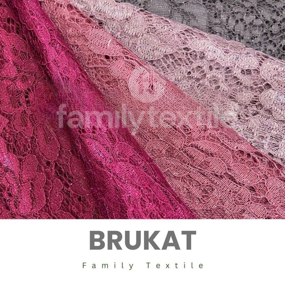 Bahan Brukat Kebaya 1/2 Meter Premium - Kain Brokat Meteran