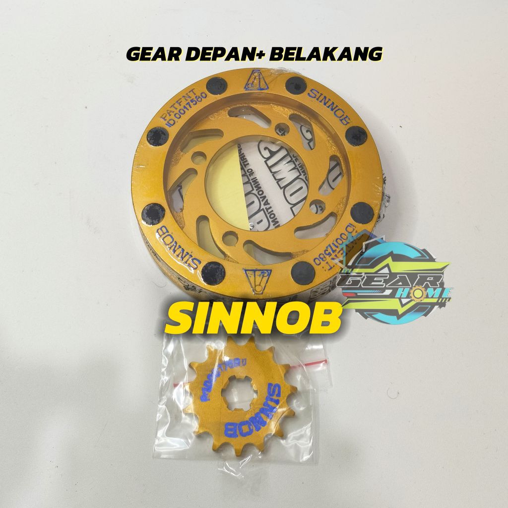 GEAR SINNOB DEPAN+BELAKANG ORIGINAL MOTOR HONDA MEGAPRO NEW / VERZA/SONIC/GTR/CB/CBR 150