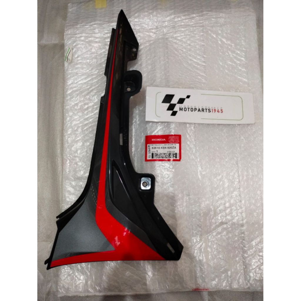 COVER BODY BELAKANG KIRI HONDA CRF150L K84 HITAM ORI AHM