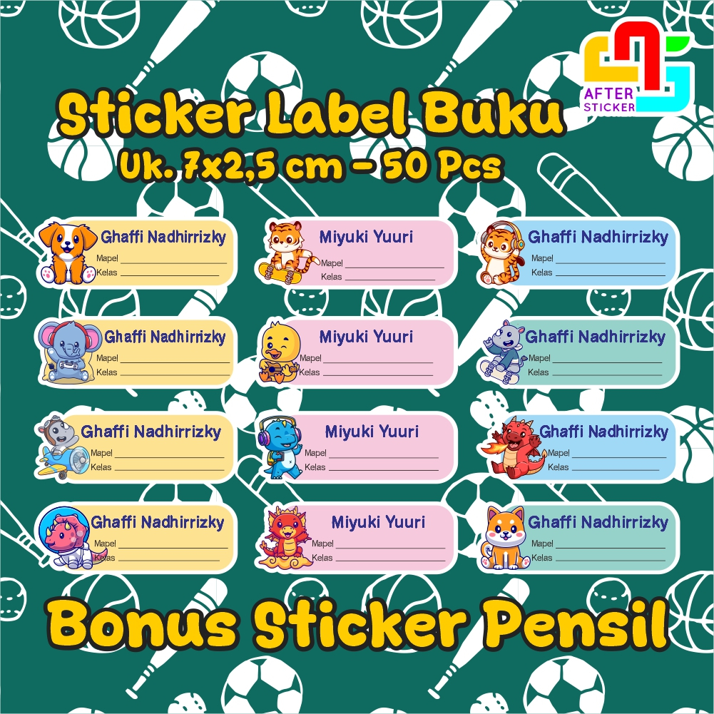 

Isi 50 Pcs Stiker Mapel | Sticker Label Buku | Sticker Nama Buku | Stiker Mata Pelajaran | Viral D
