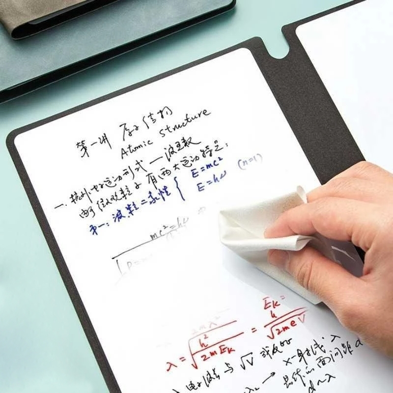 

✨ Whiteboard Notebook Portable A5 / Buku Catatan PU dengan Spidol & Kain Penghapus