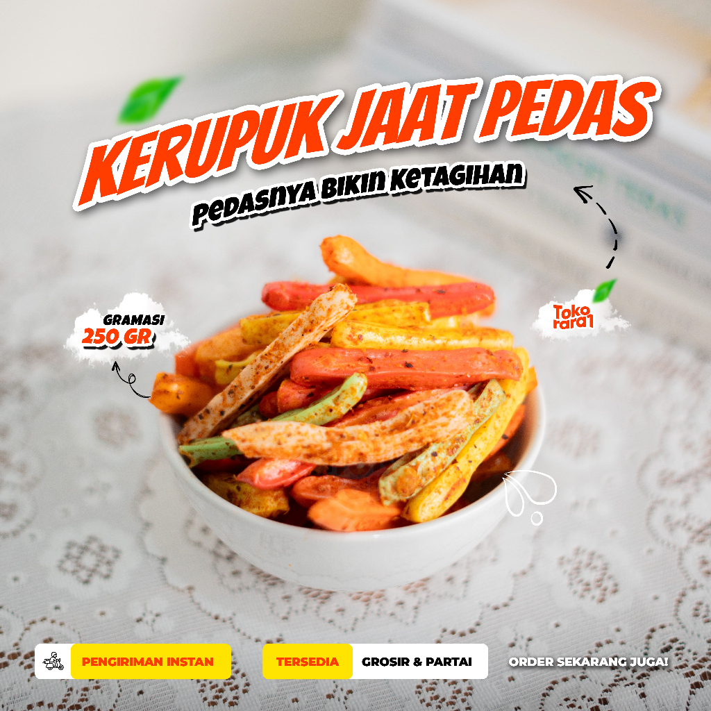 

Seblak kerupuk jaat beton 250 gram / seblak jaat pedas