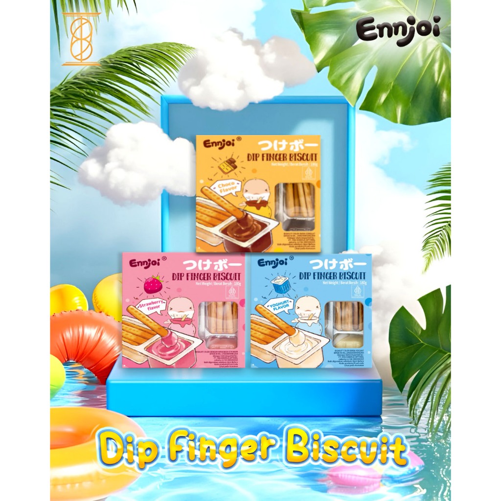 

Camilan / Makanan Ringan / Snack Bakery Guangdong Ennjoi Co. Ltd Biscuit Varian Dip Finger Biscuit 180 Gr Varian Yoghurt, Strawberry, Choco, Mini Cone 120 Gr Varian Yogurt, Stroberi, Chocolate