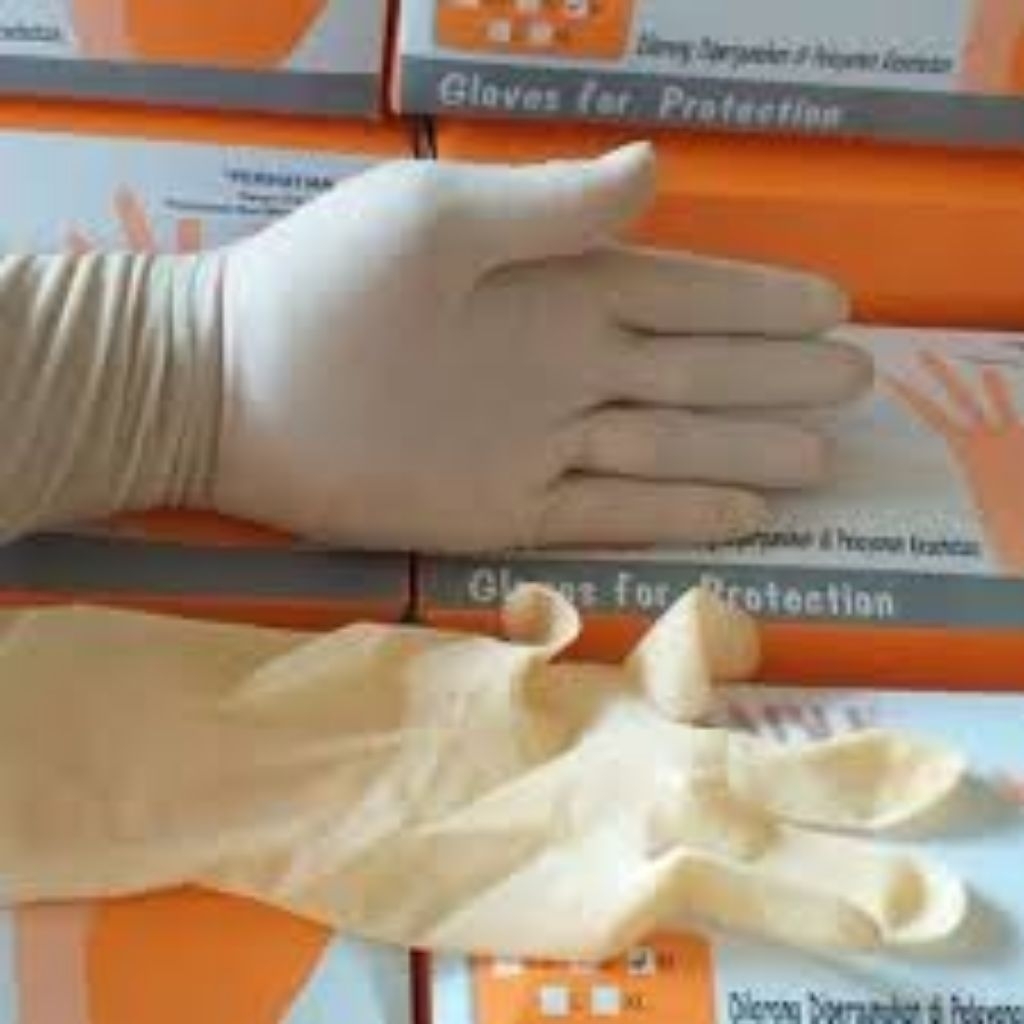 Sarung Tangan Latex Disposable Gloves / Sarung Tangan Karet 1 box isi 100pcs