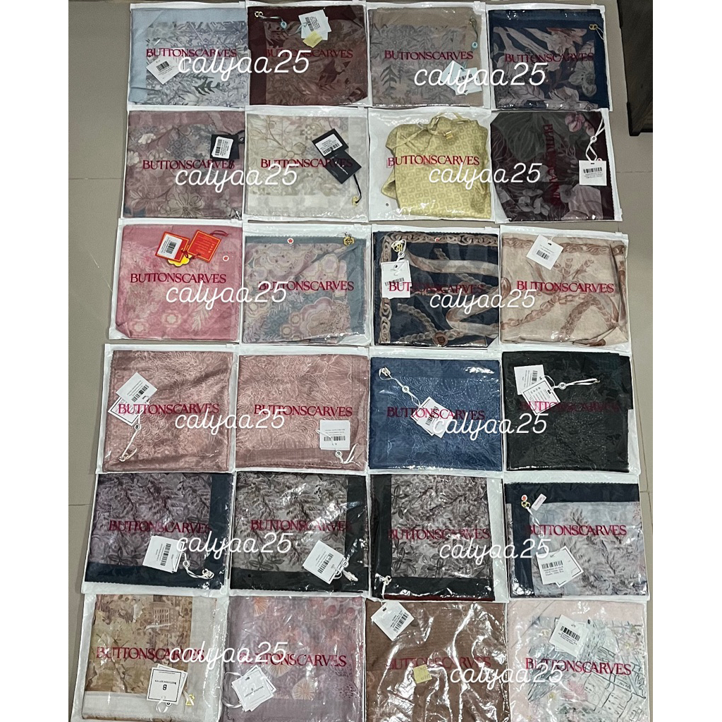 Buttonscarves AS IS CHAIN 1 Ruby black ivory Samla Cherry Berry Bora bora black HOLIDAY 2 LADYBUG AU