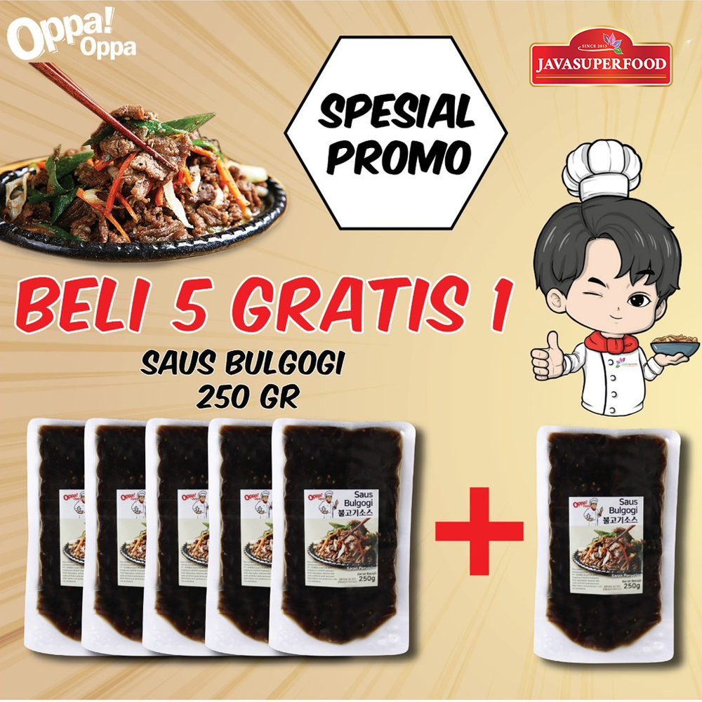 

[BELI 5 GRATIS 1] Paket Saus bulgogi korea 250gr Sauce bulgogi BBQ