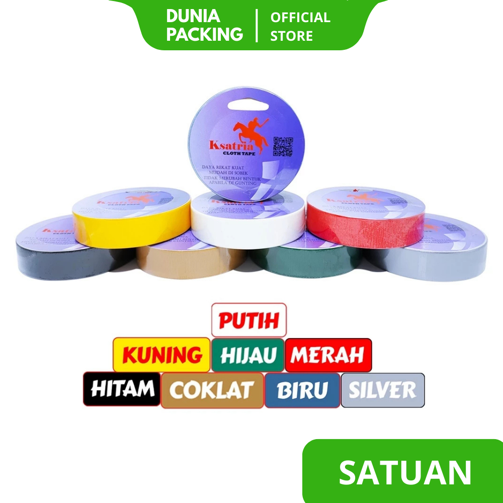 

Lakban Kain Solasi Kain Dunia Packing Cloth Tape 23mm X 8meter Lakban Kuat