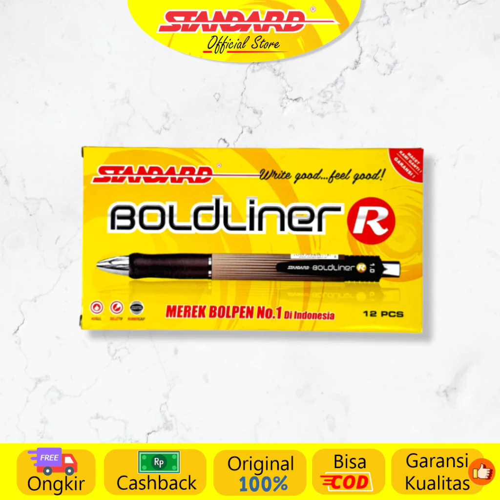 

Standard - Pulpen Boldliner R 1.0 Isi 3 Pcs ( Alat Tulis / Pen / Ballpoint / Pena )