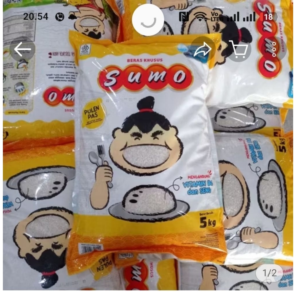 

Beras sumo kuning 5kg