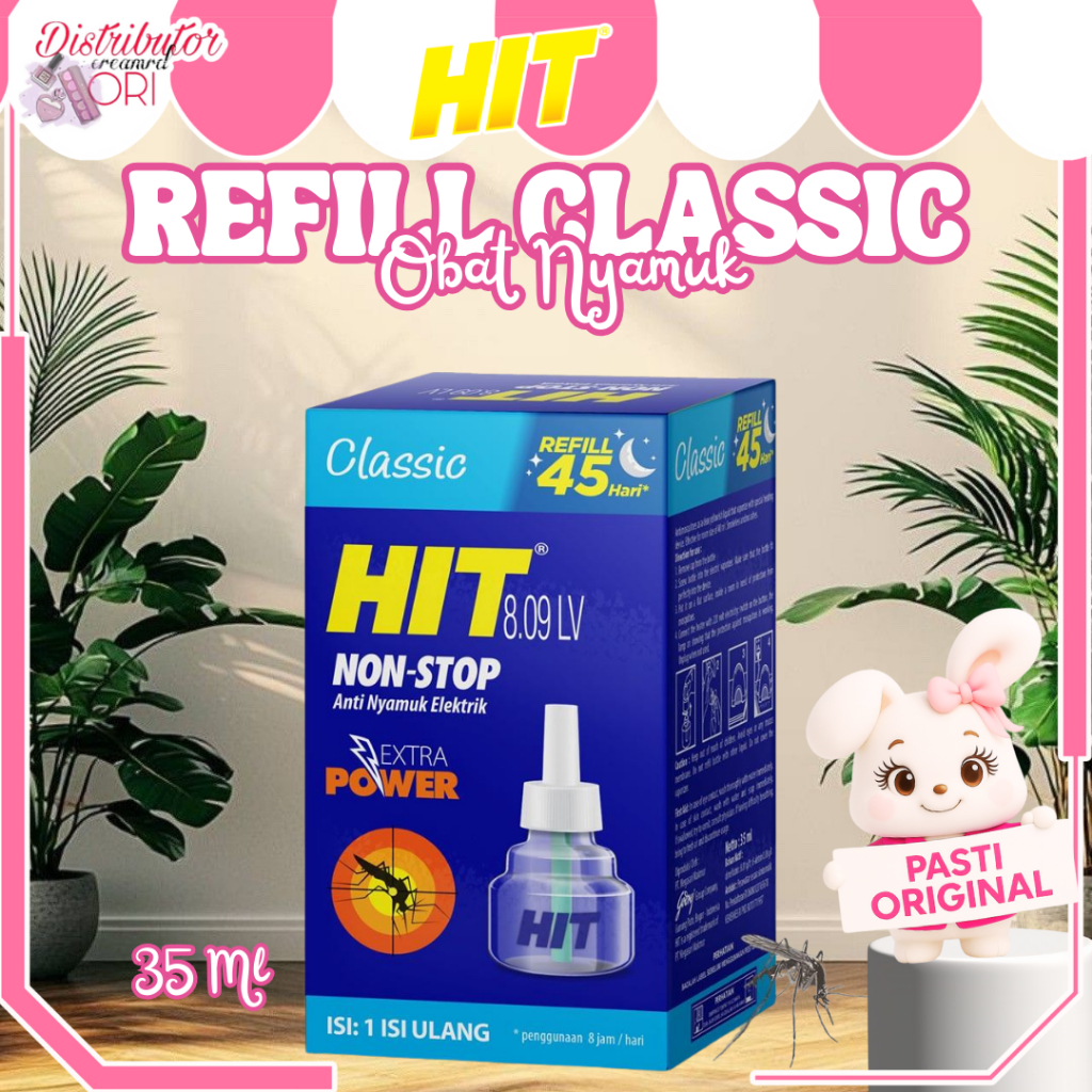 HIT Good Knight Non Stop Refill Classic 45 Hari 35ml - Refill Obat Nyamuk | Distributor Cream Ori
