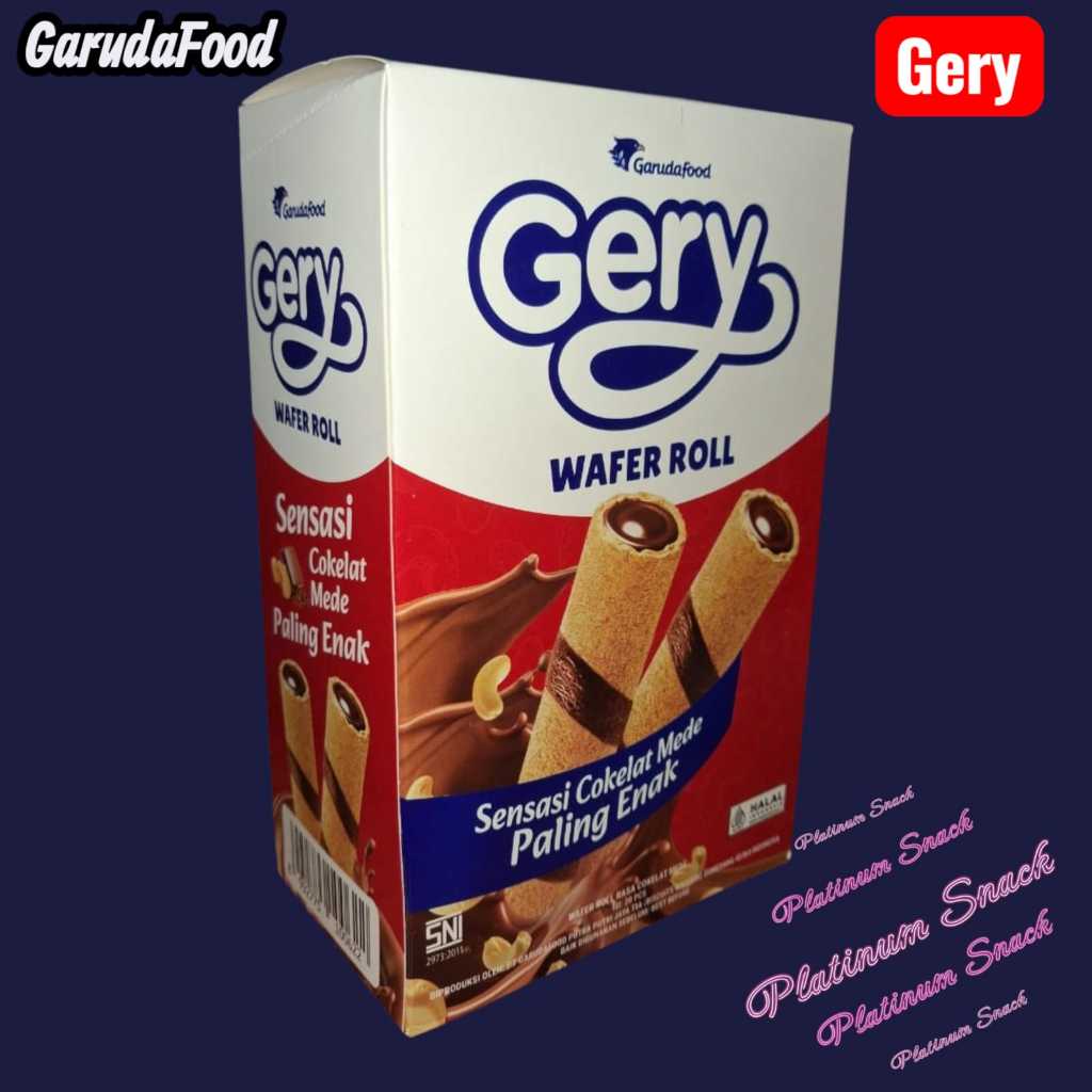 

Gery Wafer Roll Cokelat Mede | Isi 20 Pcs | Garuda Food