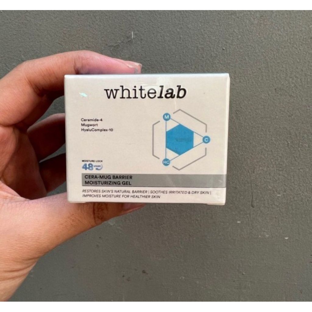 WHITELAB, WHITELAB CERA MUG BARRIER MOISTURIZER GEL, WHITELAB CREAM, WHITELAB BIRU, WHITELAB MENCERA