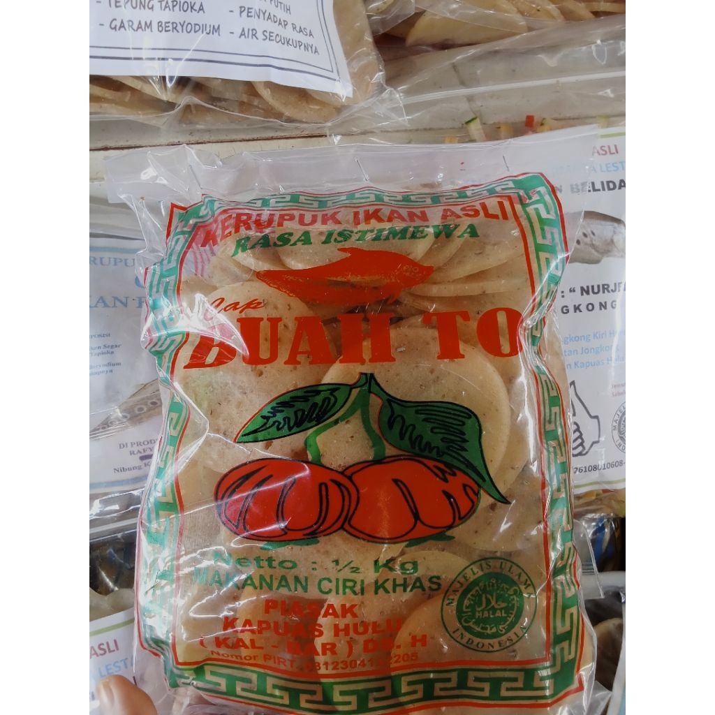 

KERUPUK KERING IKAN BIAWAN ASLI DAN GURIH CAP BUAH TO
