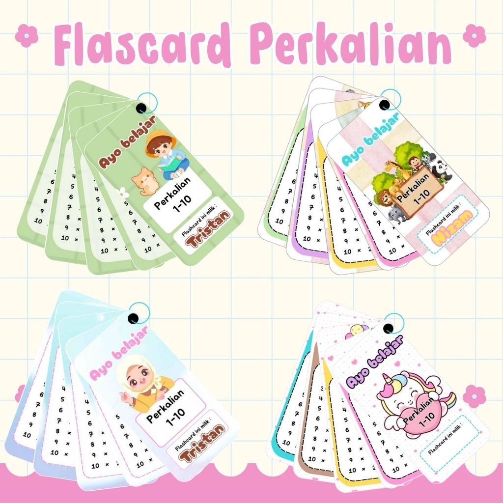 

Flashcard Perkalian bisa custom nama
