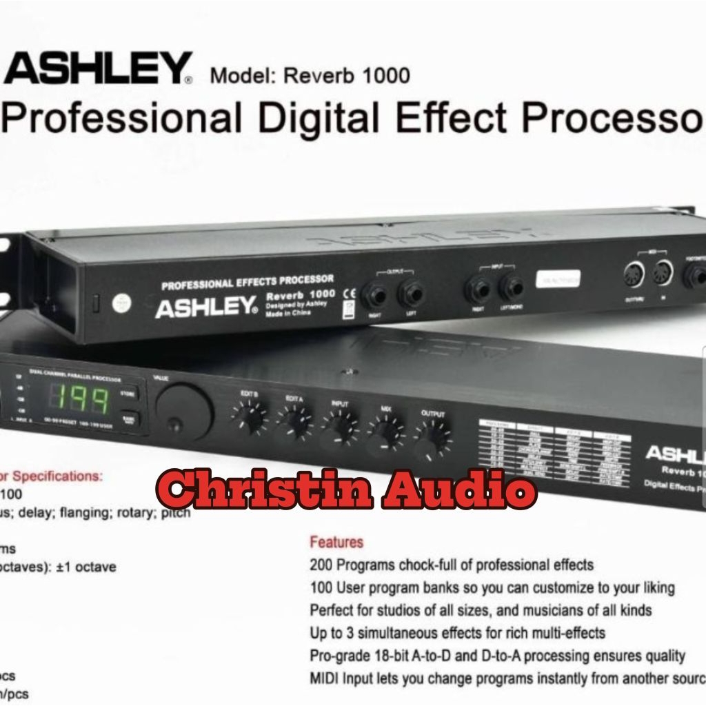Efek Vocal Ashley Reverb 1000 Original