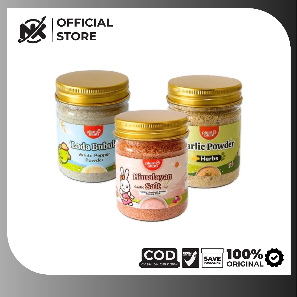 

Plum & Blum Lada Putih Himalayan Salt Garlic Powder Bumbu Dapur Mpasi Praktis Higienis