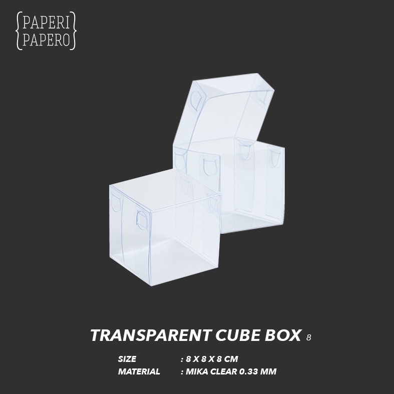 

Transparent Cube Box (8 x 8 x 8 cm) - Kotak Bening Mika Transparan (1 Pcs)