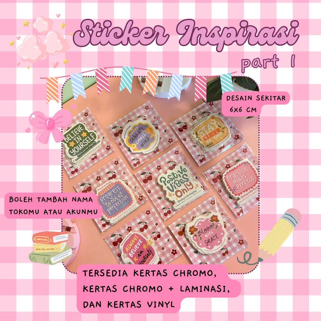 

STICKER INSPIRASI (CUSTOM) 1 PACK ISI 20 PCS