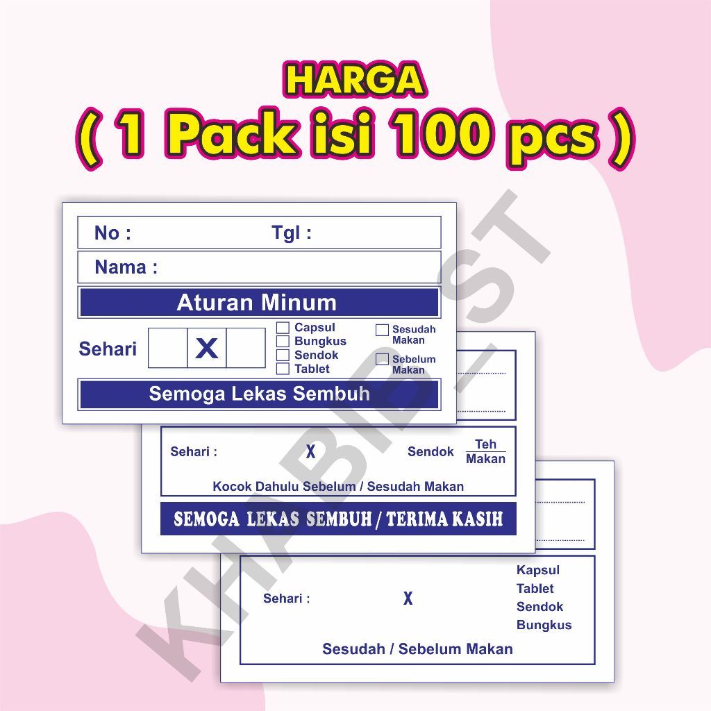 

Stiker Label syrup isi 100