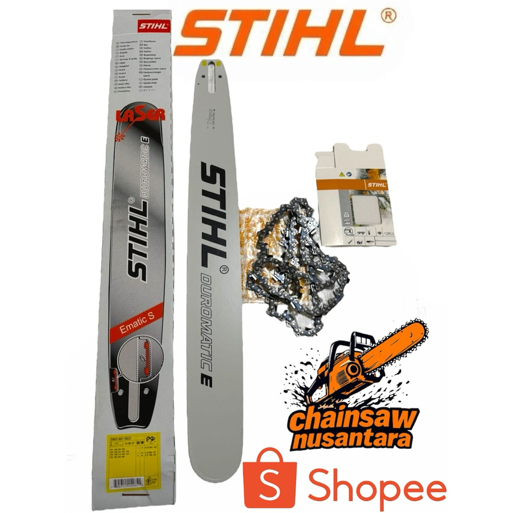 Paket Hemat Guide Bar + Rantai Chainsaw Stihl 25 Inch