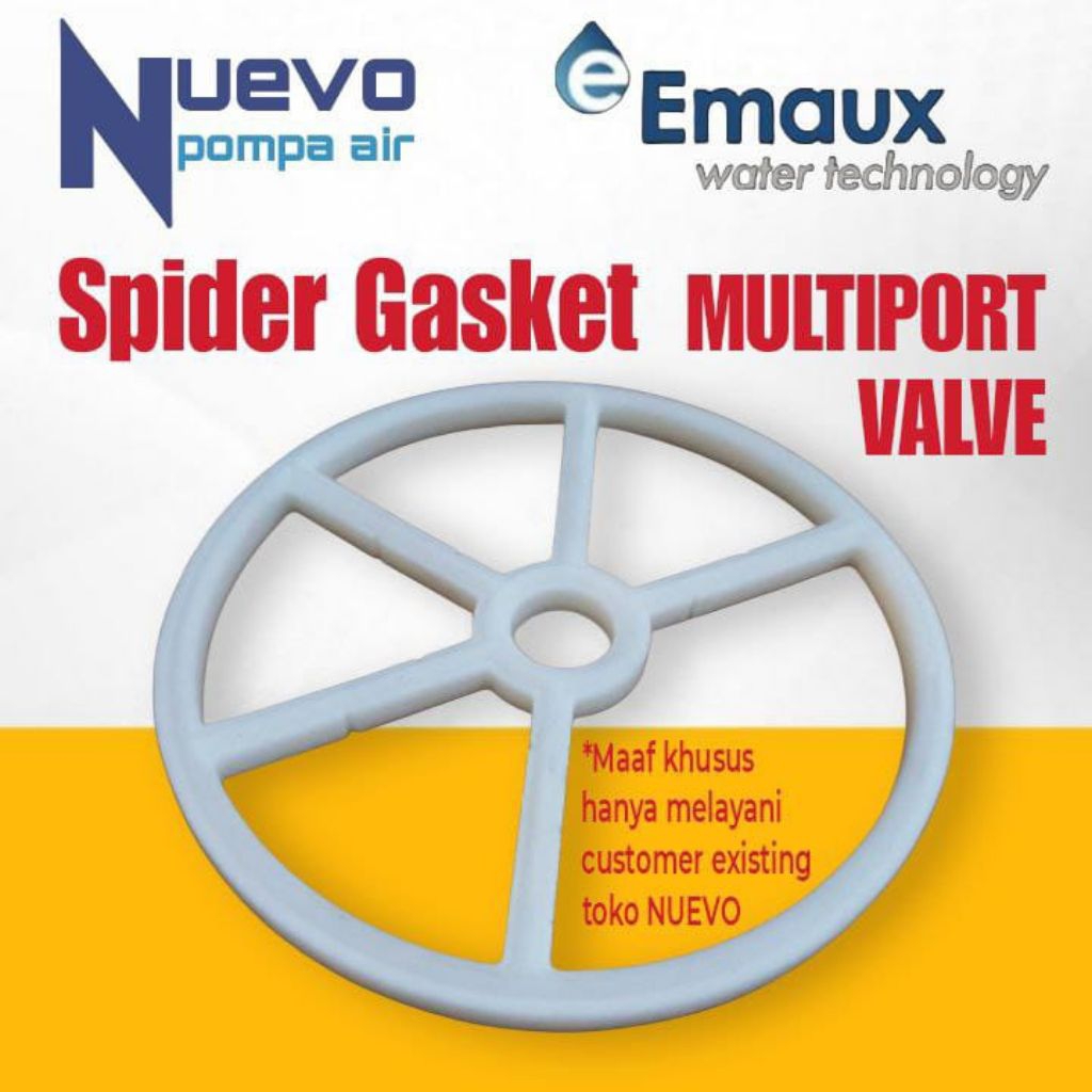 Spare part Spider Gasket Seal Laba Laba Multiport EMAUX 1,5 inch Kepala Filter 2 inch Top Mount Mult