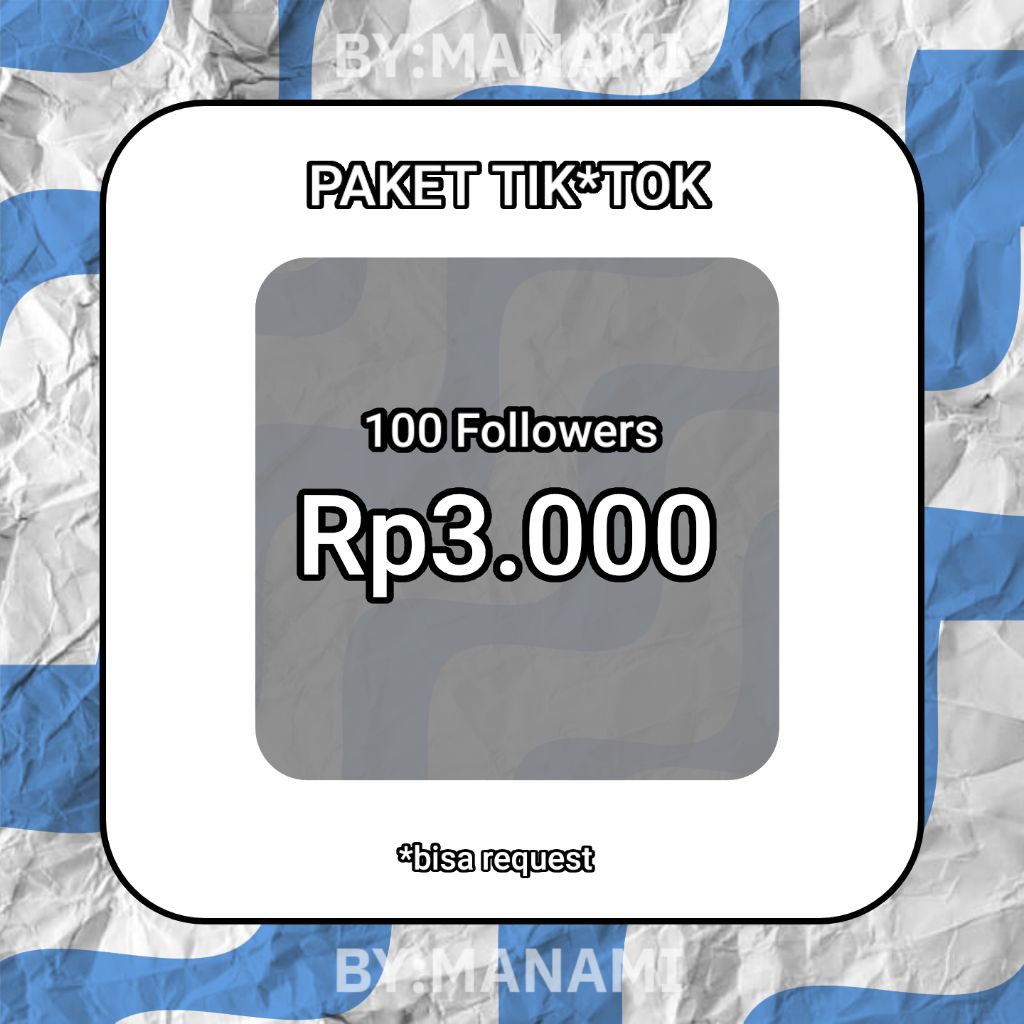 FOLLOWERS TIK TOK PERMANEN (BERGARANSI)
