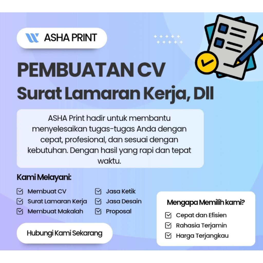 

Jasa Pembuatan CV