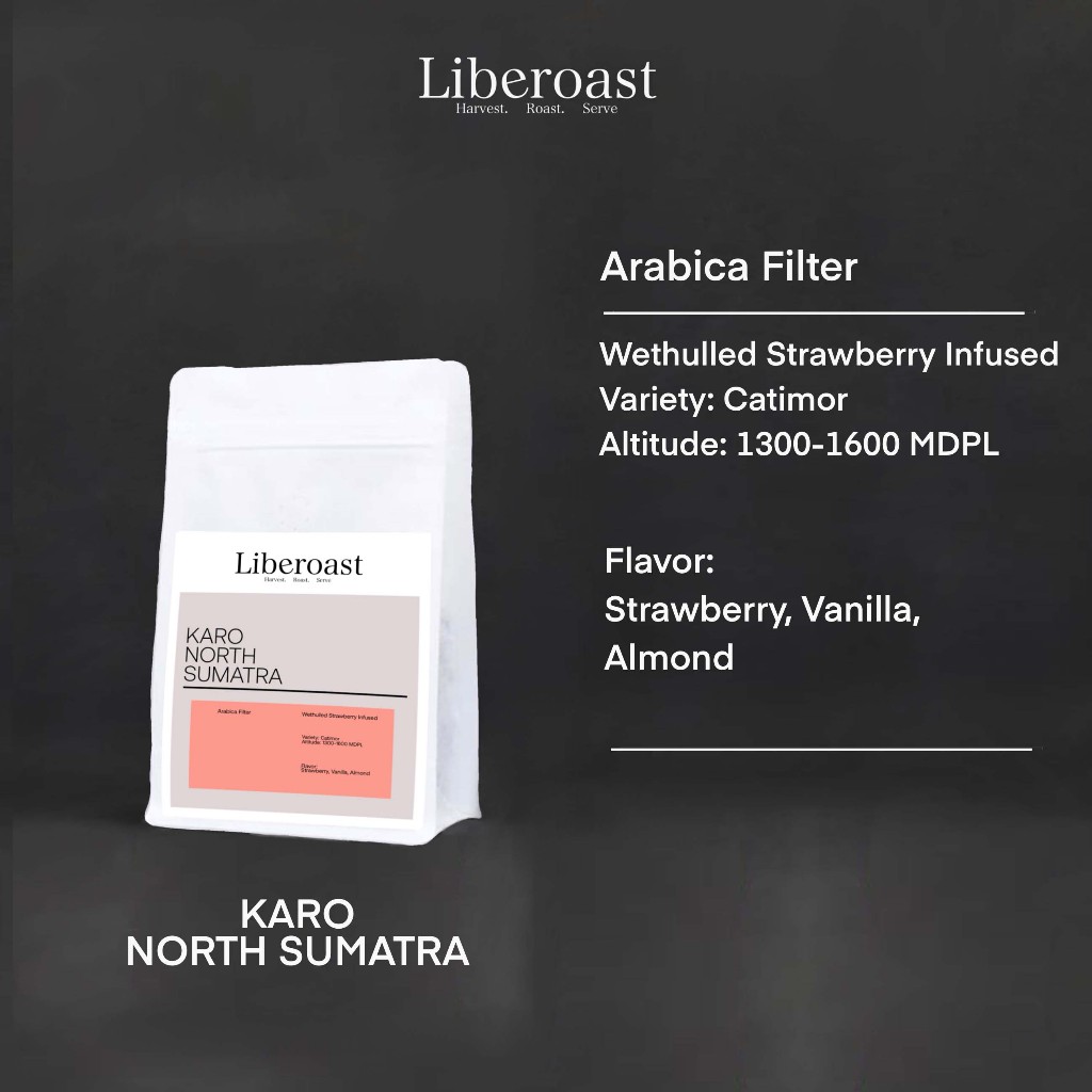 

​Biji Kopi Arabika Filter Wet Hulled Strawberry Infused by Liberoast