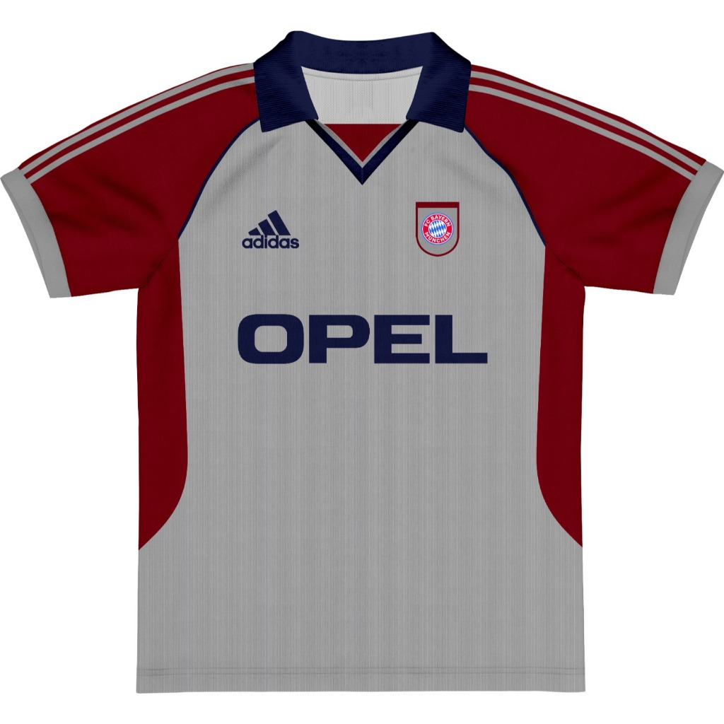 ATHLETIC SPORTWEAR - Vintage Bayern Munich Third Jersey 1998-99 Full Printing Casual - Atasan