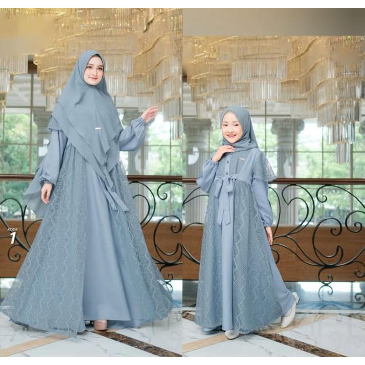BATARI COPLE MOM&KIDS BAJU SARIMBIT IBU DAN ANAK PERMPUAN LEBARAN 2025 / BAJU COUPLE IBU ANAK PEREMP