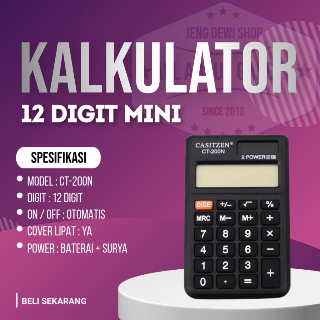 

Kalkulator Saku Mini 8 Digit + Cover Lipat Kualitas Bagus