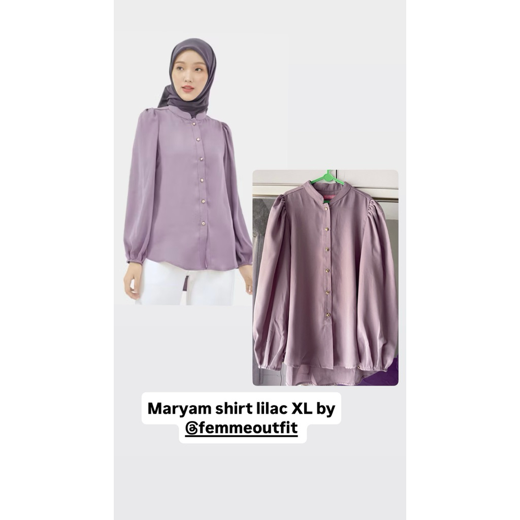 PRELOVED Maryam shirt Lilac XL by Femme outfit
