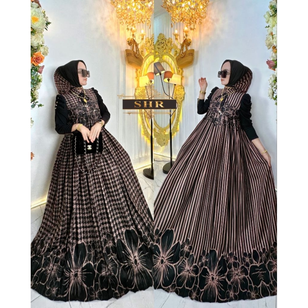 gamis salur fllower  ori SHR