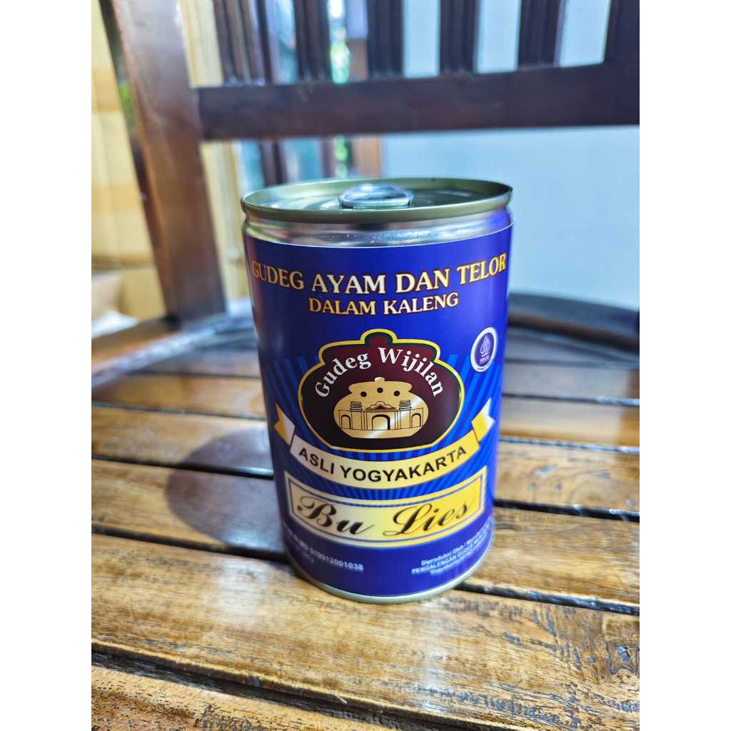 

Gudeg Kaleng Bu Lies Wijilan, Varian Gudeg Krecek Ayam Telor , Berat bersih 300g