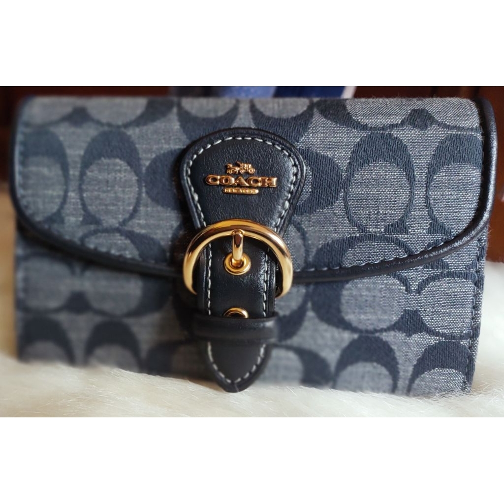 coach denim wallet