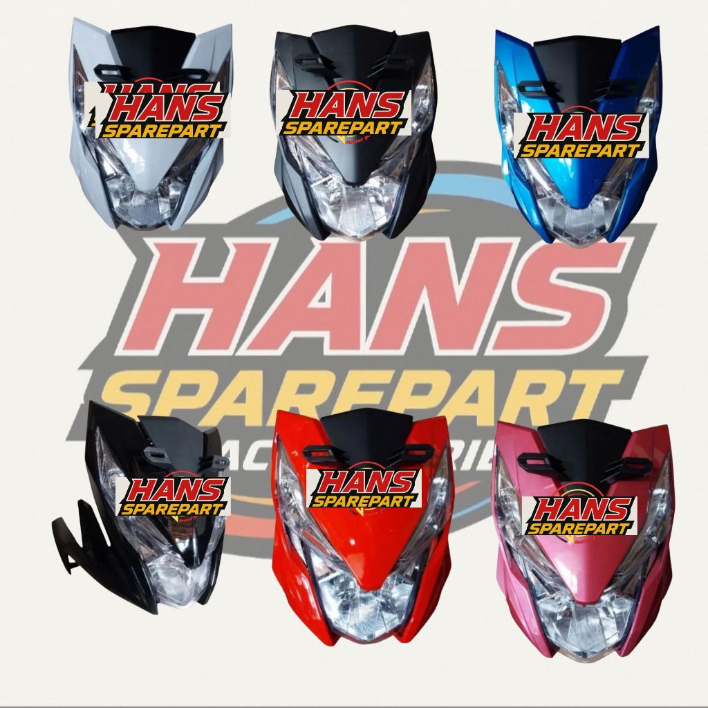 Tameng Body Depan Full Set Reflektor Depan Lampu sein Beat New Esp / Beat Street 2016 2017 2018 2019