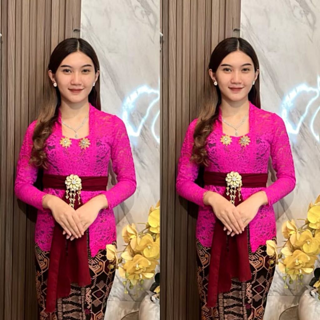 KEBAYA BROKAT (TANPA KANCING) Kebaya Bali  Brokat Modern