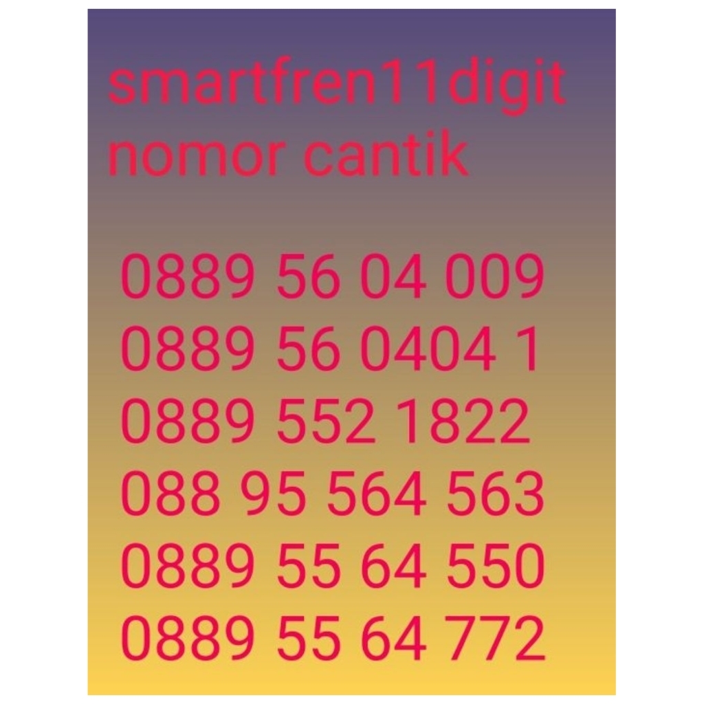 Smartfren cantik 11 digit kuotanya 3GB