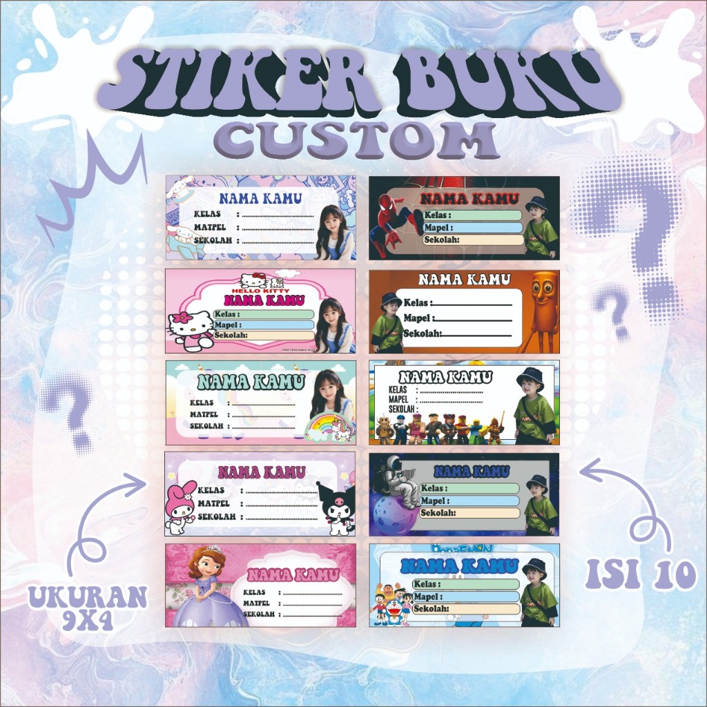 

STIKER BUKU MATA PELAJARAN SEKOLAH CUSTOM FOTO & NAMA