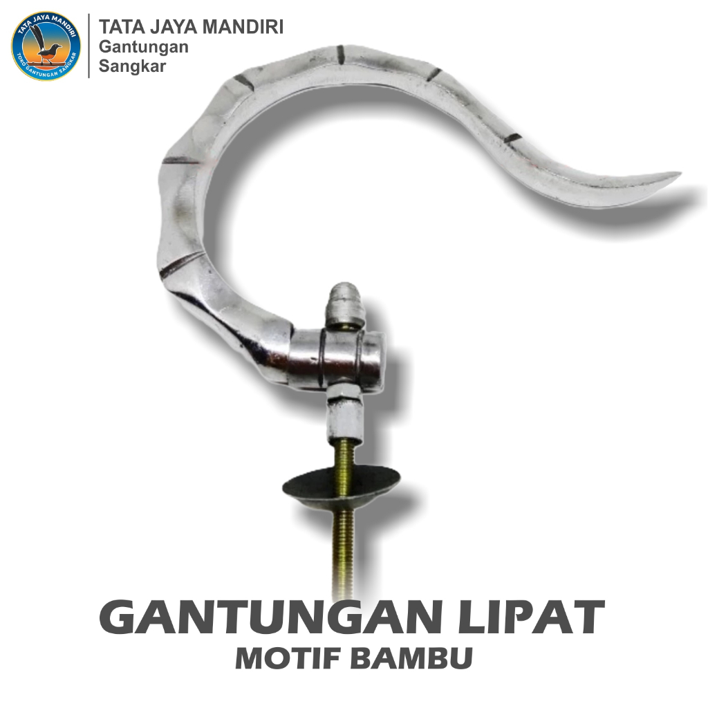 GANTUNGAN SANGKAR LIPAT MOTIF BAMBU ALUMUNIUM CANTOLAN KANDANG BURUNG MURAI LOVEBIRD PLECI BRANJANGA